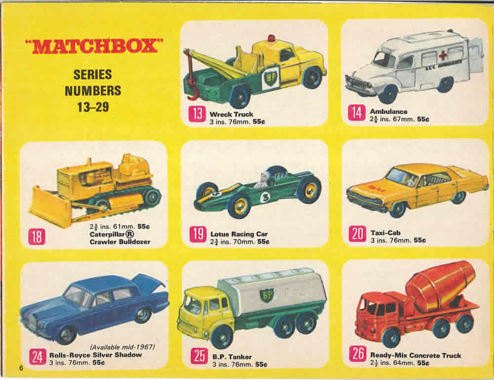 1967 matchbox hot sale cars